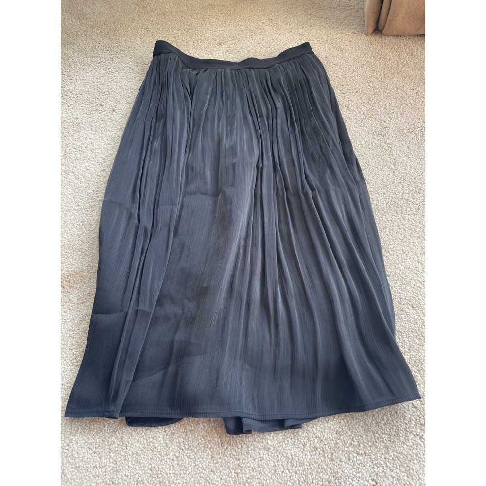 Women Pleated A-Line Maxi Skirt - A New Day Black M